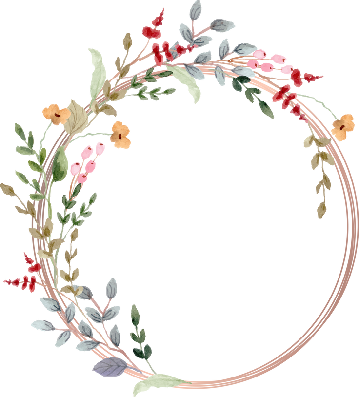 watercolor flower wreath